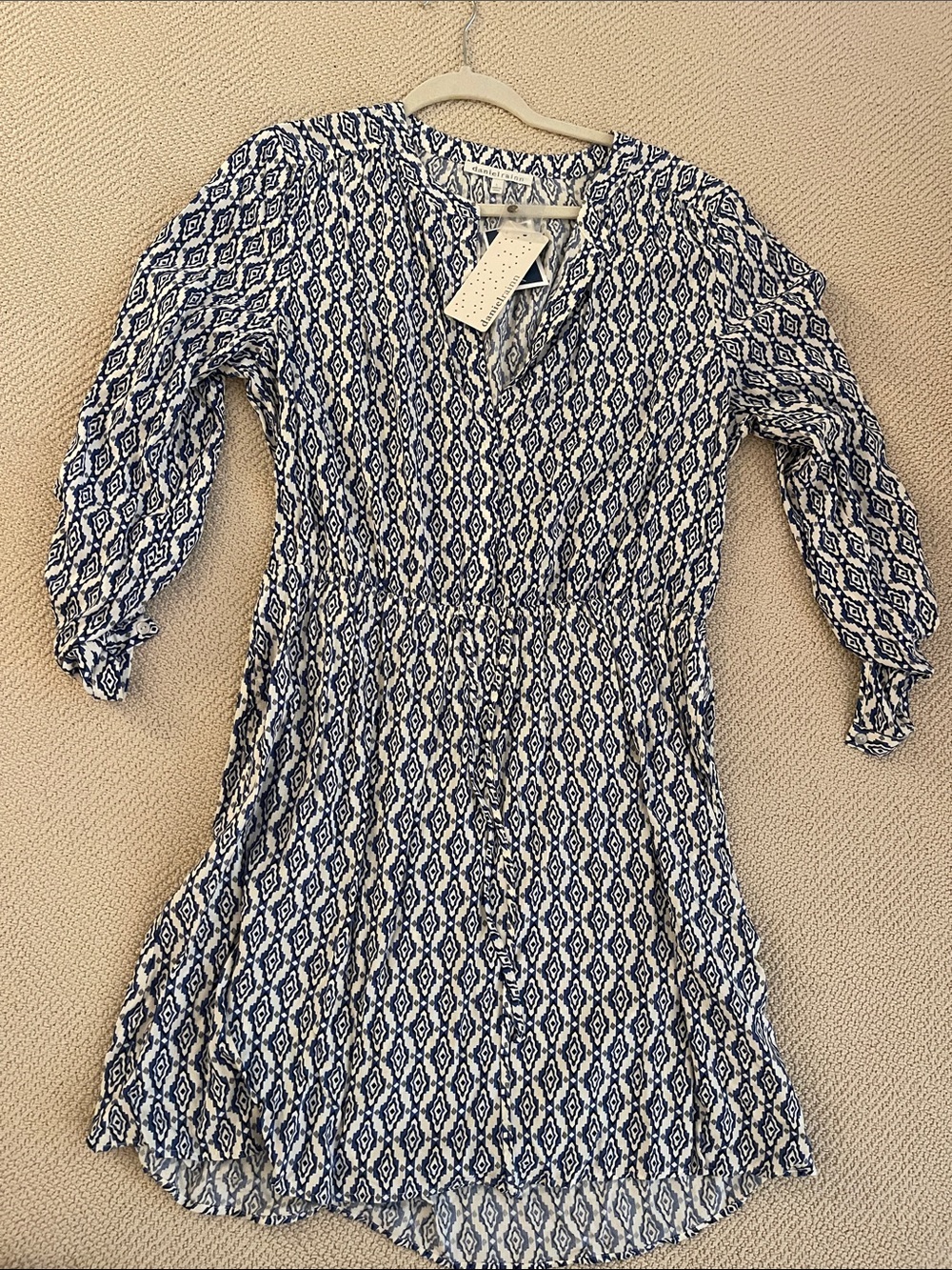 Daniel Rainn Blue and White Mini Dress